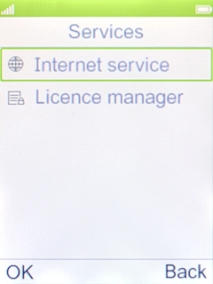 Select Internet service. Select Internet service.