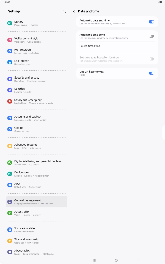 Press the indicator next to 