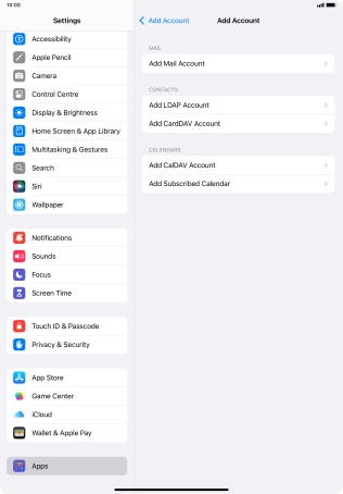 Press Add Mail Account.