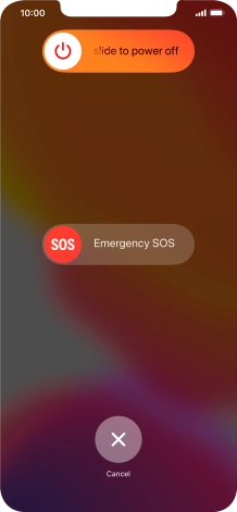 Press and drag the power off icon right.