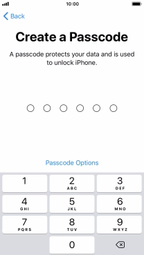 Press Passcode Options.