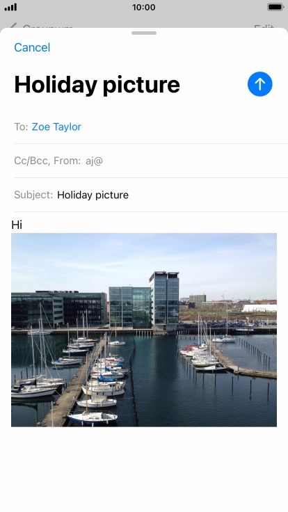 Press the send icon.
