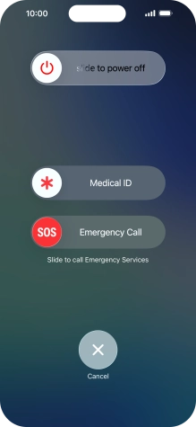 Press and drag the power off icon right.