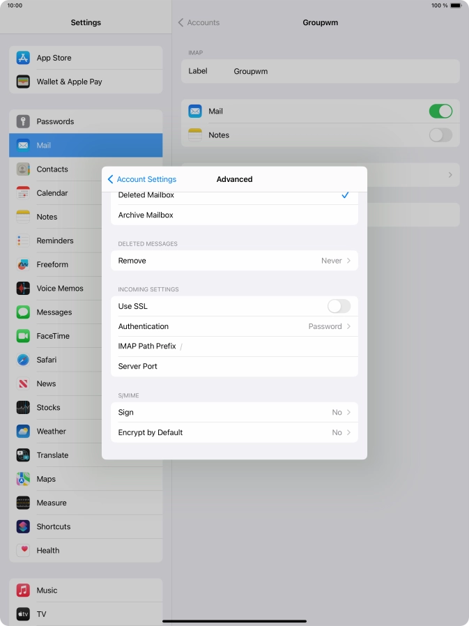 Press the indicator next to 