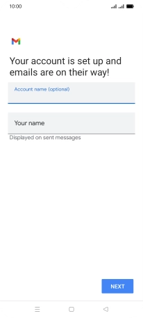 Press Your name and key in the required sender name.