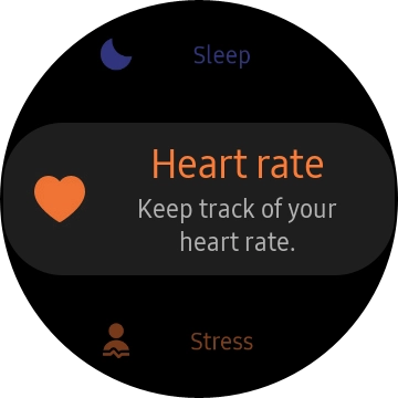 Press the heart rate sensor icon. Press the heart rate sensor icon.