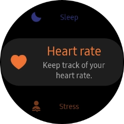 Press the heart rate sensor icon. Press the heart rate sensor icon.