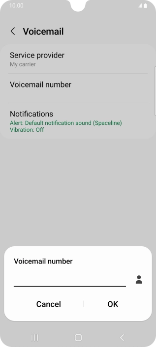 Key in +61414121121 and press OK. Key in +61414121121 and press OK.