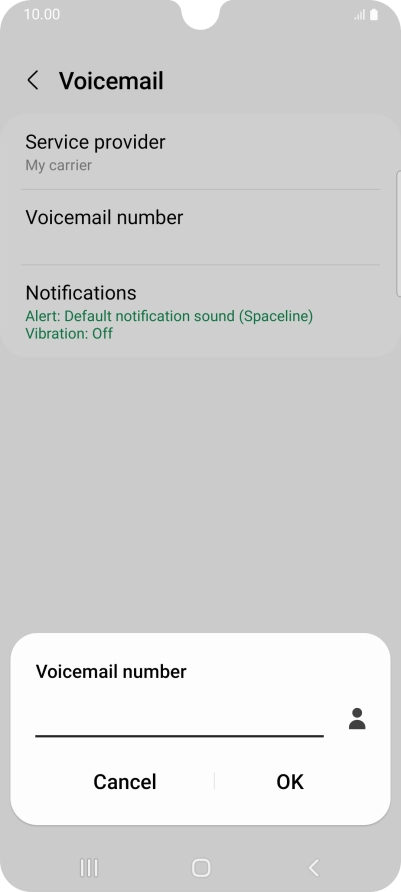 Key in +61414121121 and press OK. Key in +61414121121 and press OK.