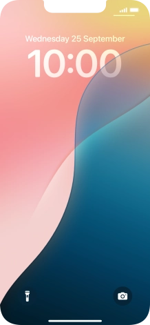 Press and hold anywhere on the lock screen.