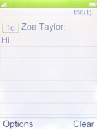 Press the Navigation key when you've written your text message.