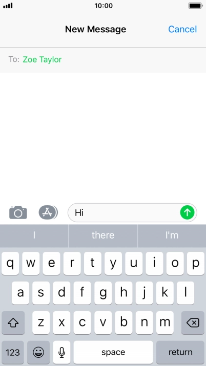 Press the send icon.