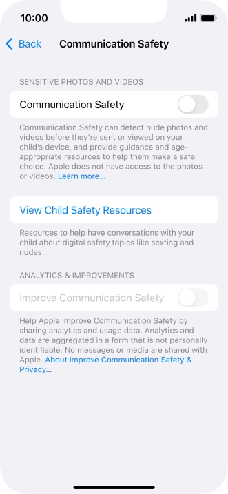 Press the indicator next to 