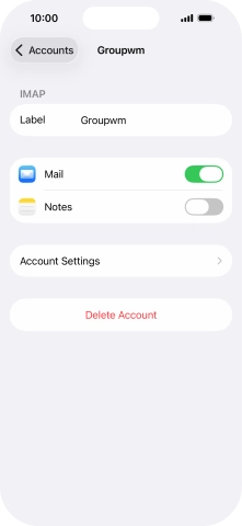Press Account Settings.