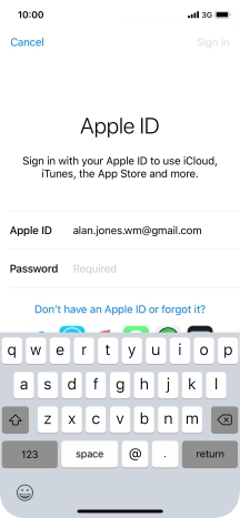Press the field next to 