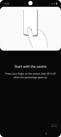 Follow the instructions on the screen to create the phone lock code using your fingerprint.