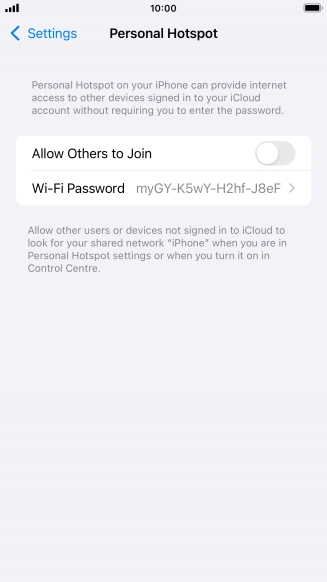 Press Wi-Fi Password and key in the required password.