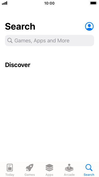 Press the search field and key in the name or subject of the required app.