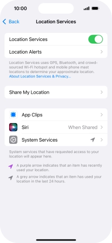 Press the required app.