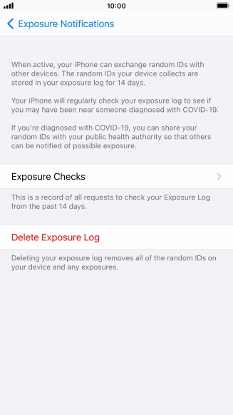 Press Delete Exposure Log.