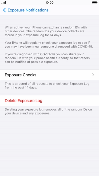 Press Delete Exposure Log.