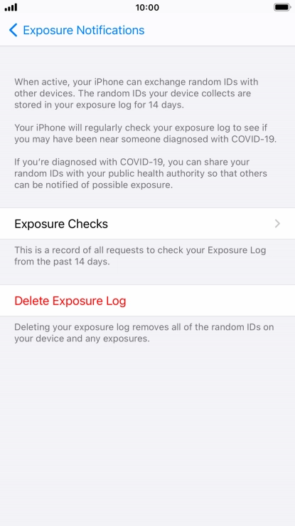Press Delete Exposure Log.