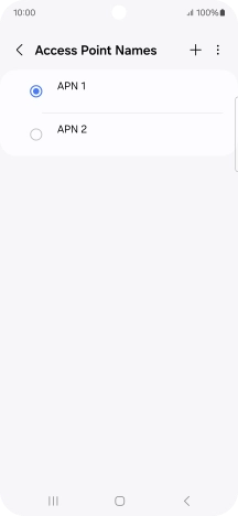 Press the field next to the data connection to activate it.