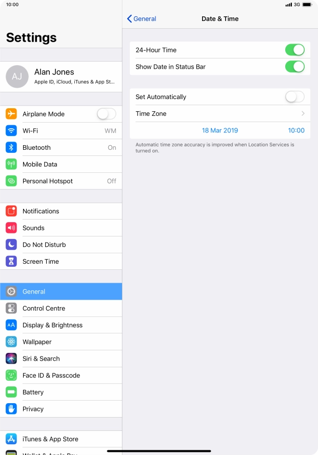 Press the indicator next to 