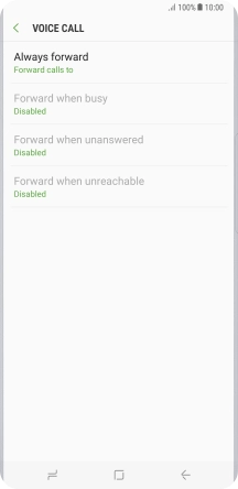Press the required divert type.
