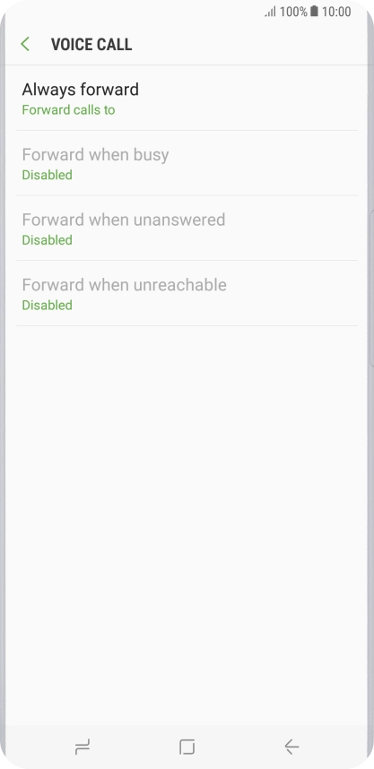 Press the required divert type.