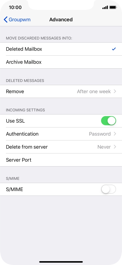 Press the indicator next to 