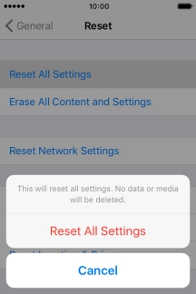 Press Reset All Settings.