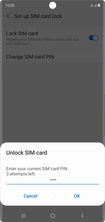 Key in your PIN and press OK.