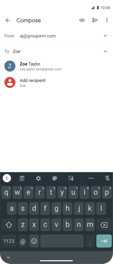 Press the required contact.