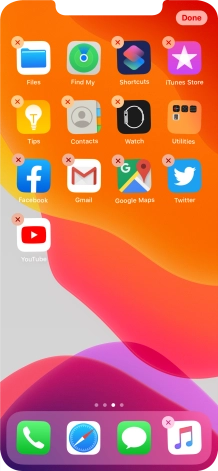 Press the delete icon next to the required app.