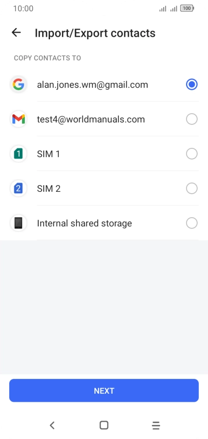 Press the name of the SIM.
