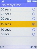 If you divert missed calls, you need to select a delay for the divert. Select the required delay.