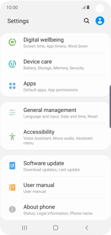 Press Software update. If a new software version is available, it's displayed. Follow the instructions on the screen to update the phone software.