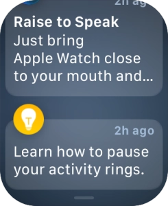 Press the required notification to open it.