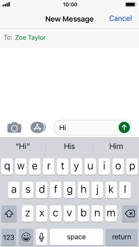 Press the send icon.