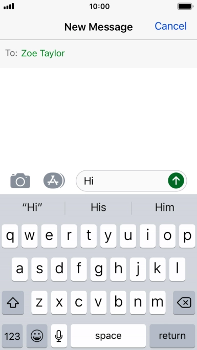 Press the send icon.