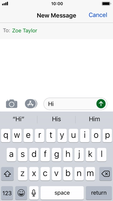 Press the send icon.