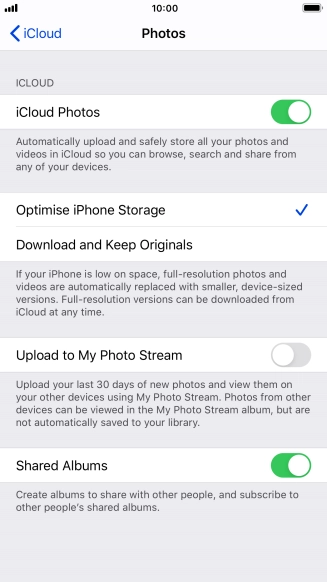 Press the indicator next to 