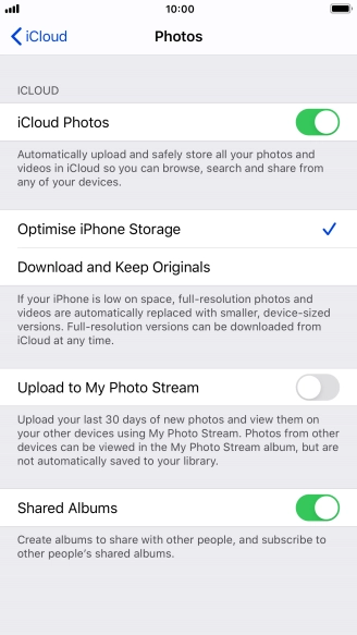 Press the indicator next to 
