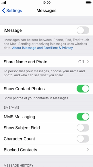 Press the Home key to return to the home screen.