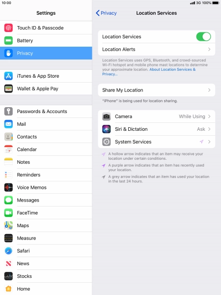 Press the required application.
