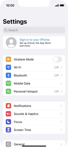 Press Sign in to your iPhone.