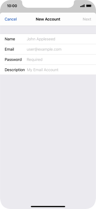 Press Name and key in the required sender name.