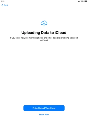 Press the required setting.