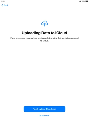 Press the required setting. Press the required setting.